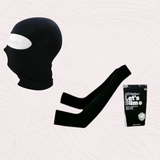UV Protection Arm Sleeves & Face Mask Combo