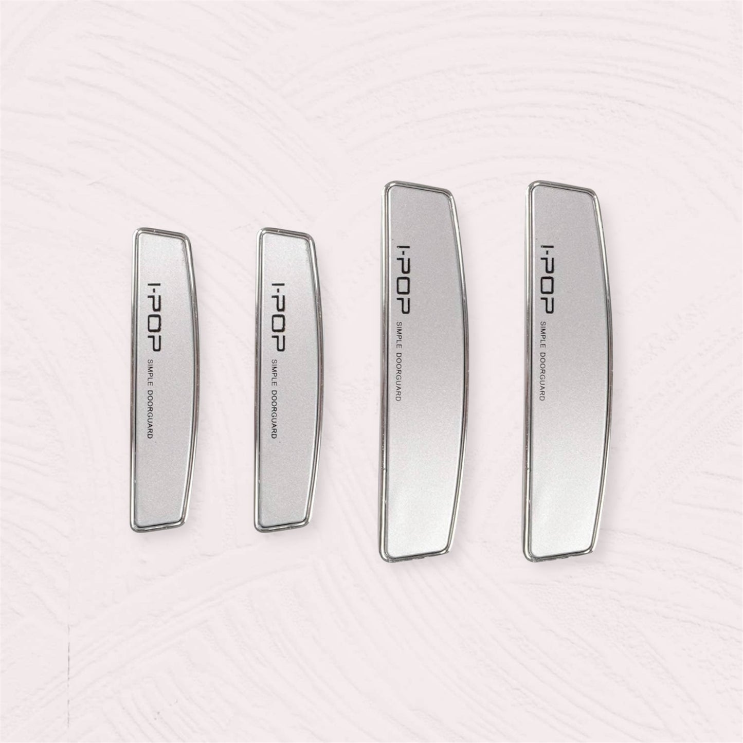 I Pop Car Door Edge Guard Protector all cars (Silver & White, Set of 4)