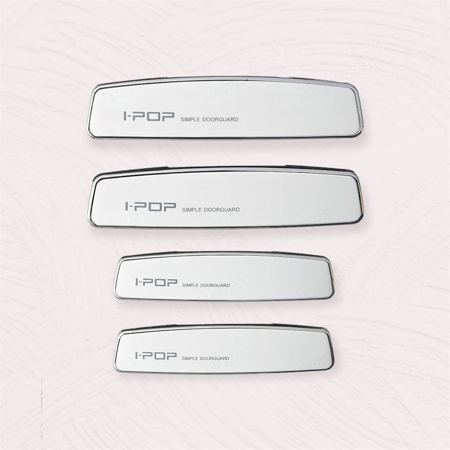 I Pop Car Door Edge Guard Protector all cars (Silver & White, Set of 4)