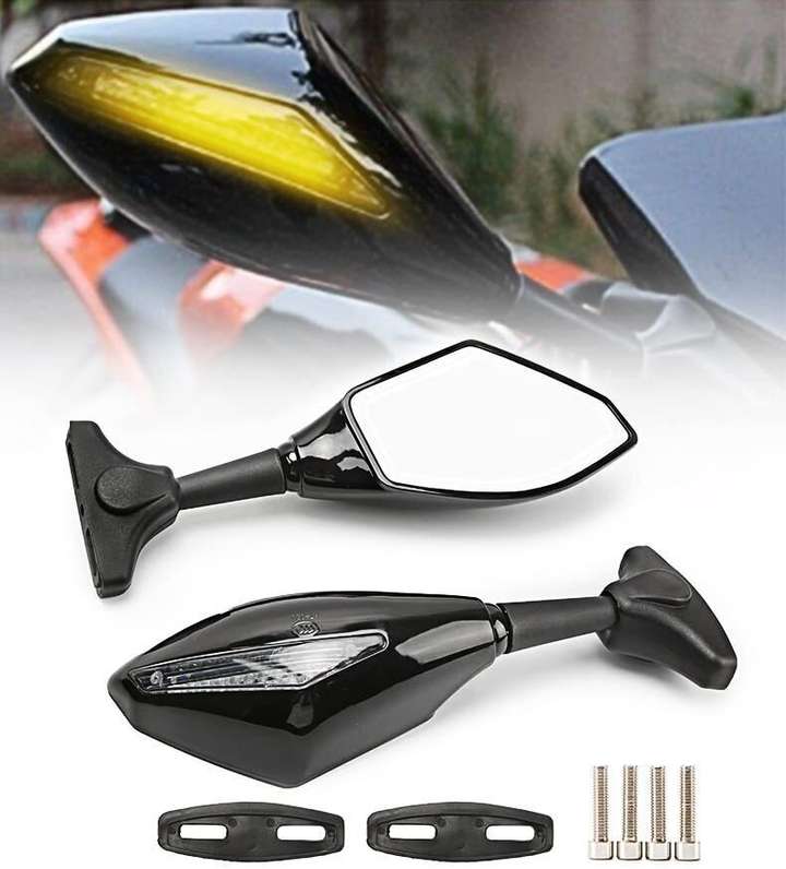 Motorcycle LED Side Rear Mirrors