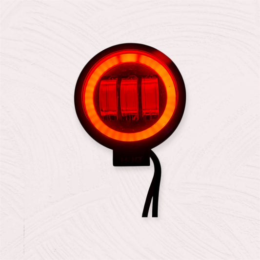60W LED Fog Light with Red DRL – Universal for Bikes & Cars