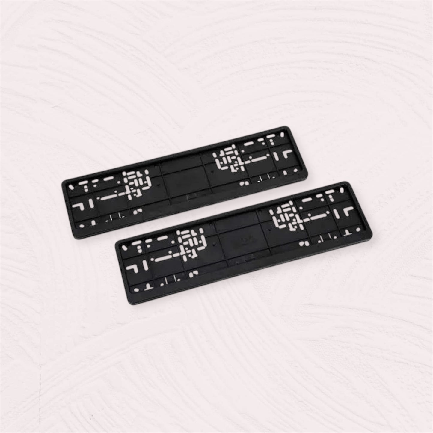 Universal Black Car Number Plate Frame Set (Front & Rear)