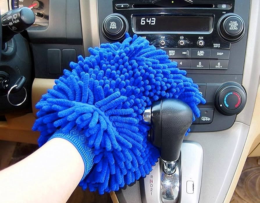 Double-Sided Microfiber Cleaning Gloves – For Auto & Home Cleaning (Pack of 2)