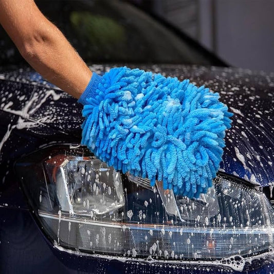 Double-Sided Microfiber Cleaning Gloves – For Auto & Home Cleaning (Pack of 2)