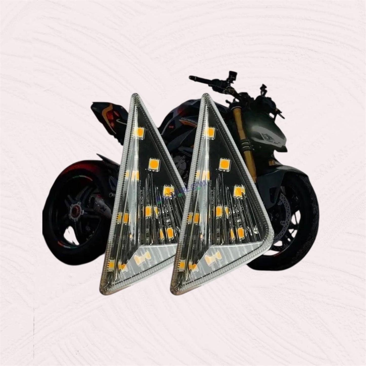 Universal Triangle LED Turn Signals – Amber Light (Pair)