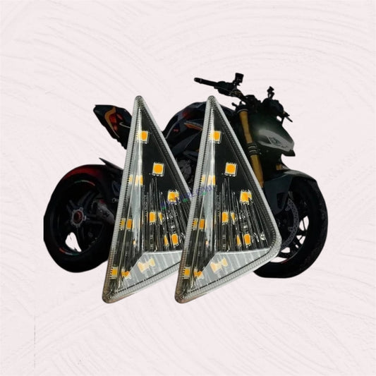 Universal Triangle LED Turn Signals – Amber Light (Pair)