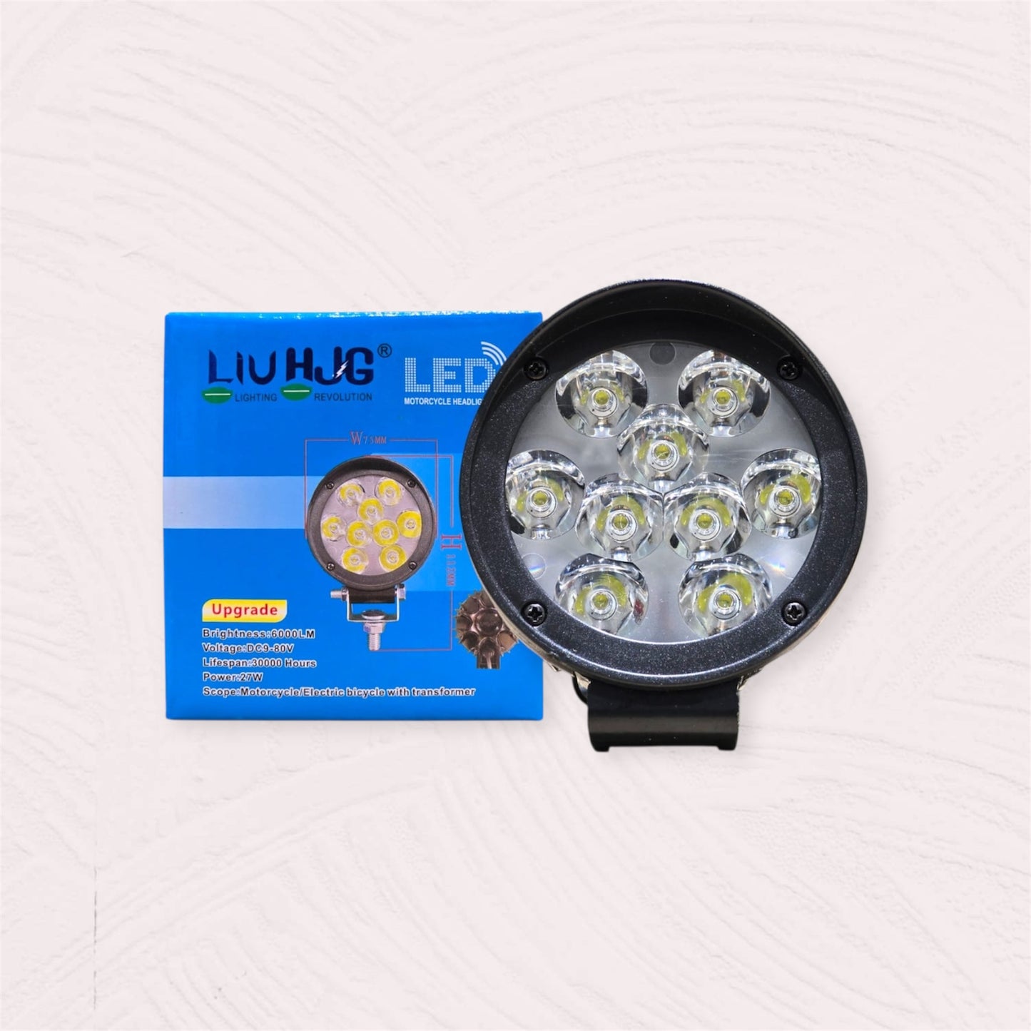 HJG 9 LED Cap Fog Light For Car& Bike ( 2 - pcs)