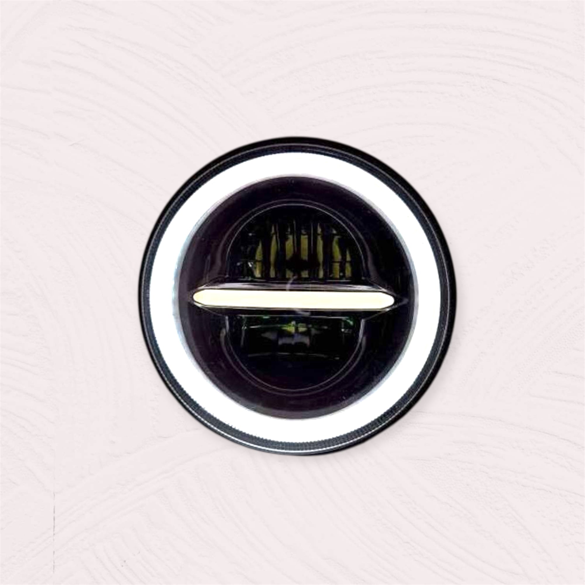7-Inch MINUS WITH RING LED Headlight with DRL– Plug & Play – CarBikeX